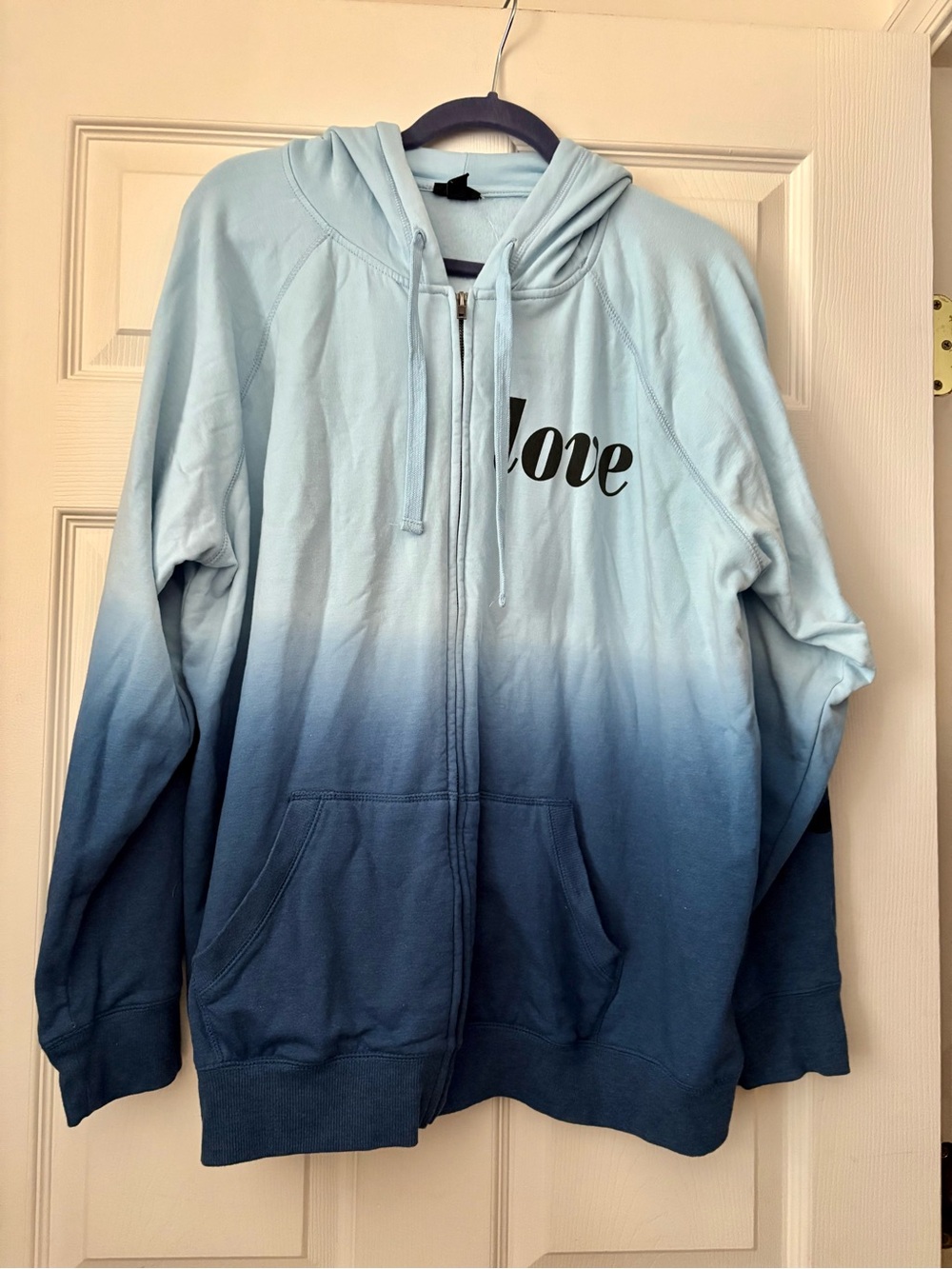 Torrid blue ombre positivity fleece sweatshirt SIZE 3X NWT